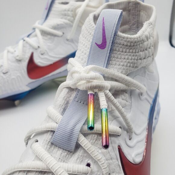Nike Alpha Huarache Nike Vapor Edge Elite 360 Flyknit "Rainbow Swoosh" Special - Picture 8 of 10
